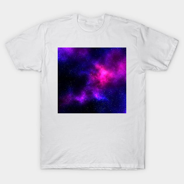 Purple Watercolor Galaxy T-Shirt by NewburyBoutique